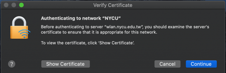 mac check the certificate