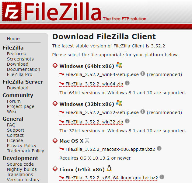 FileZilla installation tutorial 1